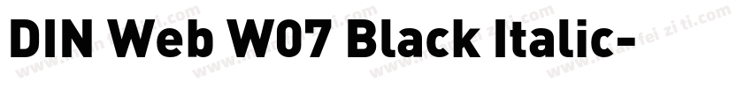 DIN Web W07 Black Italic字体转换